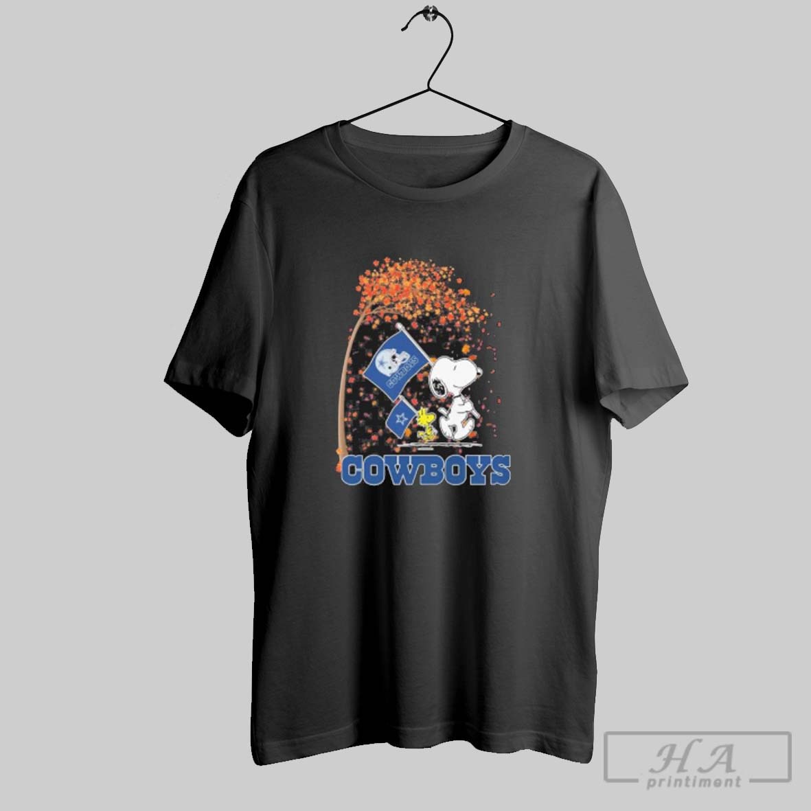 Official Official The Peanuts Snoopy And Woodstock X Dallas Cowboys In The Fall Shirt Tee Shirt