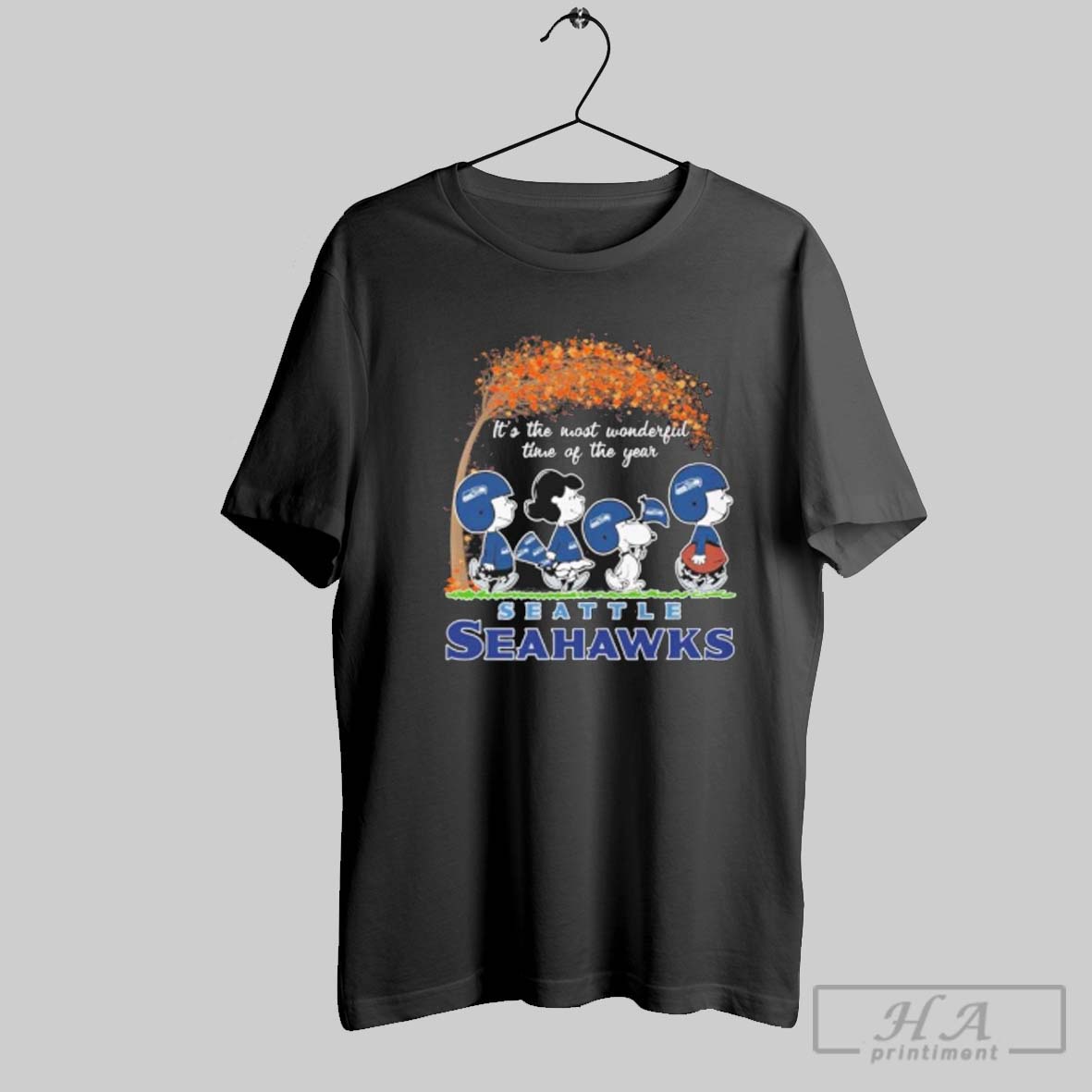 Official Official The Peanuts Walking X Seattle Seahawks Its The Most Wonderful Time Of The Year Shirt Tee T Shirt