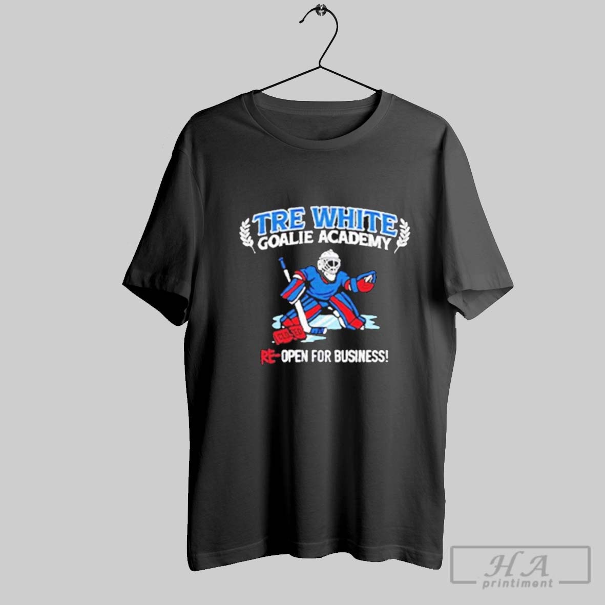 Official Official Tre White Goalie Academy Re Open For Businness Shirt Tee T Shirt