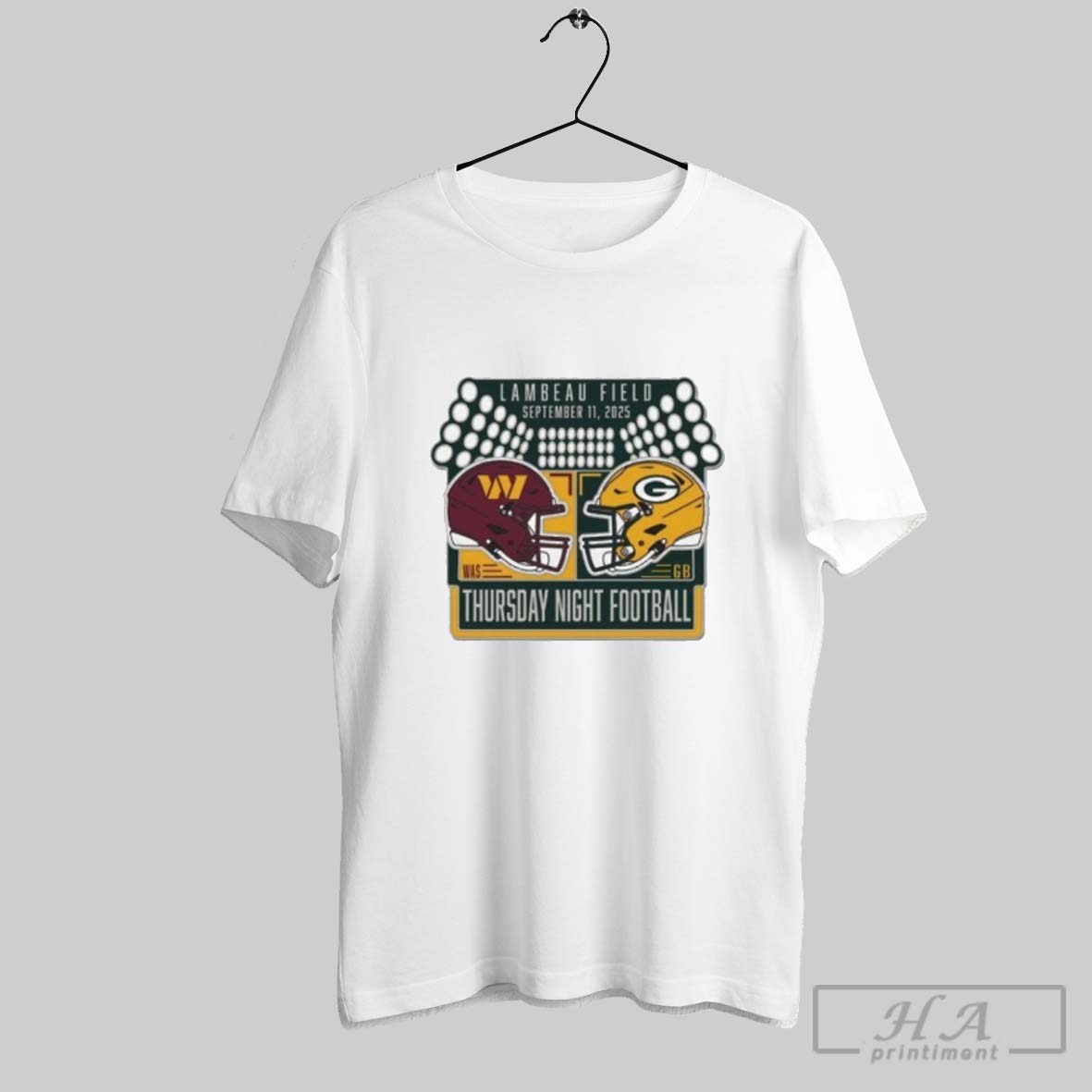 Official Official Washington Commanders Vs Green Bay Packers Nfl In Lambeau Field On Sept 11st 2025 Season Opener Matchup Shirt