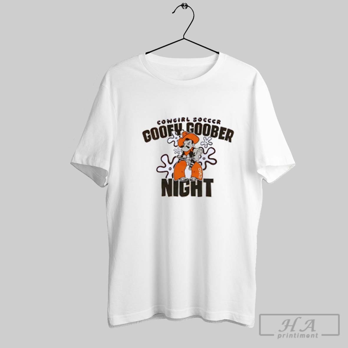 Official Oklahoma State Cowboys Soccer Goofy Goober Night Mascot Shirt