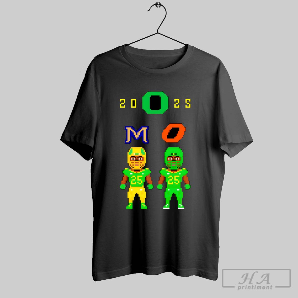 Official Oregon Vs Oklahoma State Football Week 2 2025 Pixel Uniforms Tee Shirt