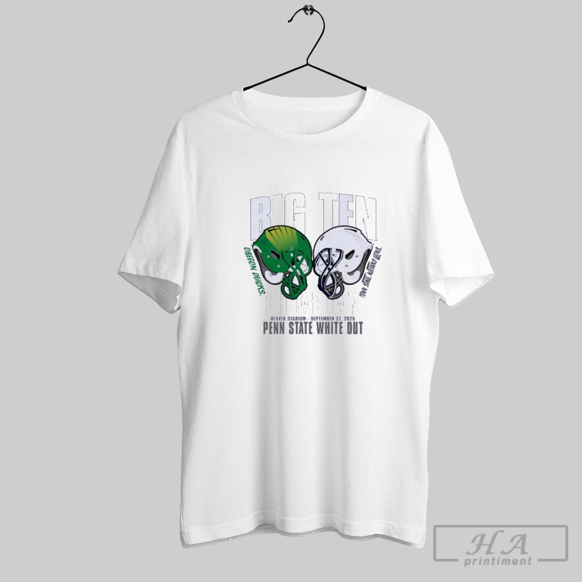 Official Penn State Vs Oregon 2025 Big Ten Showdown T Shirt Shirt