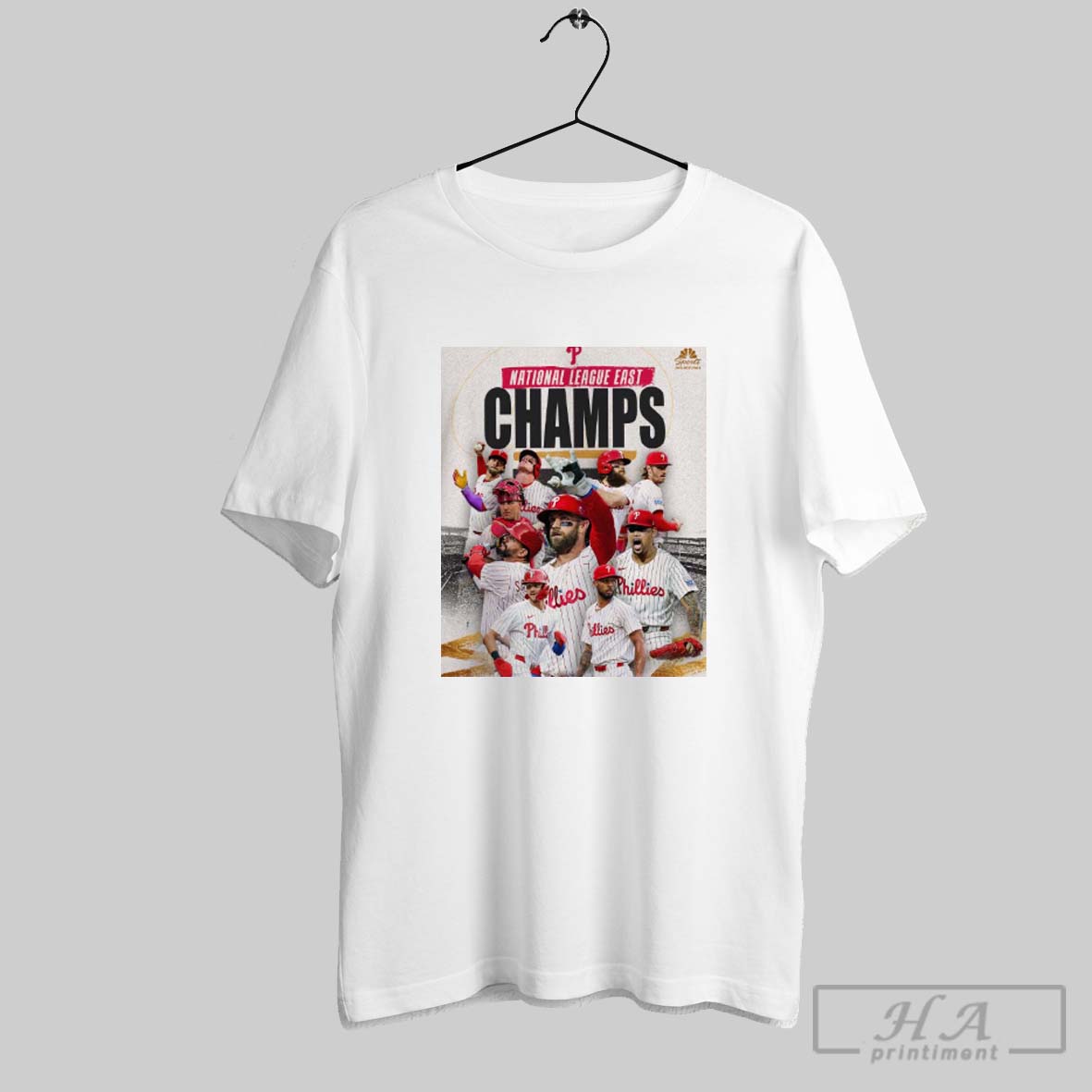 Official Philadelphia Phillies Team Nl East Champions Major League Baseball Baseball 2025 Poster Team Spirit Artwork Unisex T Shirt
