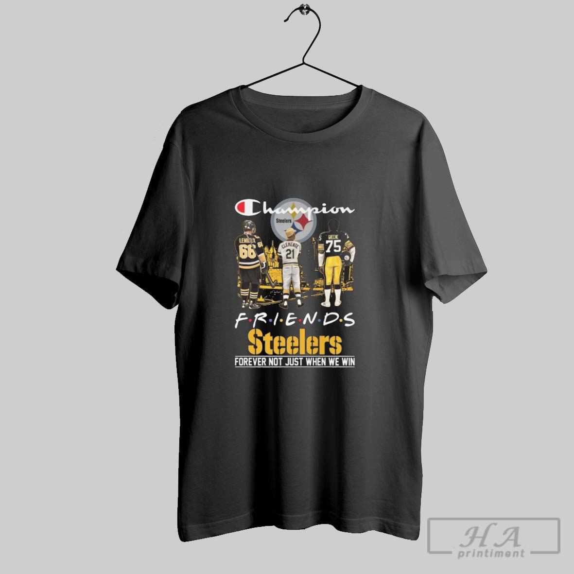 Official Pittsburgh Steelers Lemieux Clemente Greene Friends Champions Forever Not Just When We Win Shirt