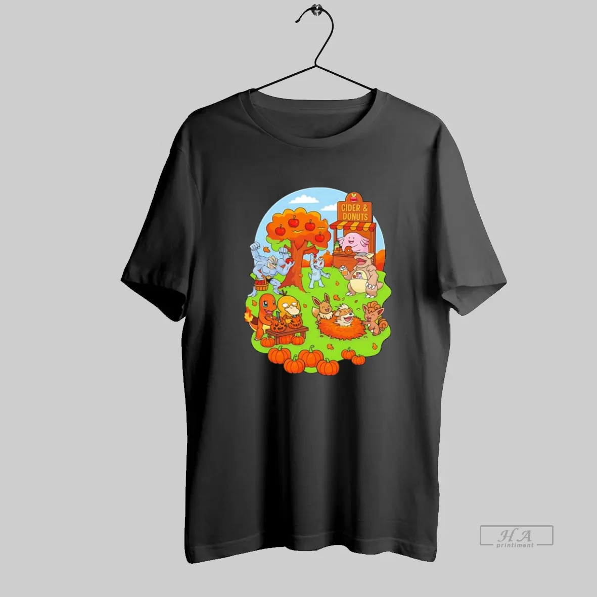 Official Pokemon Cider And Donuts T Shirt