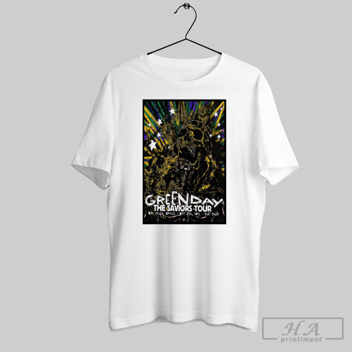 Official Poster Green Day The Saviors Tour The Town Sao Paulo Brazil September 7 2025 T Shirt
