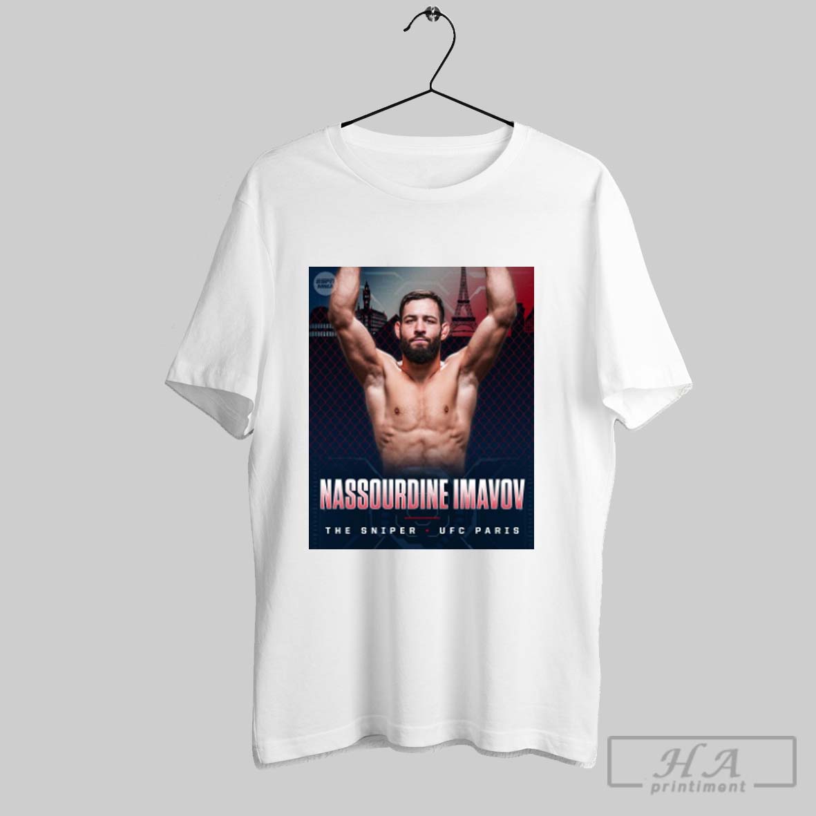 Official Poster Nassourdine Imavov Defeats Caio Borralho The Sniper Ufc Paris 2025 T Shirt