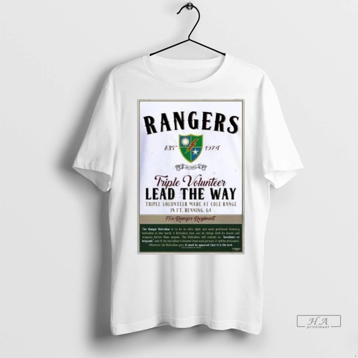 Official Rangers Triple Volunteer Lead The Way Triple Volunteer Made At Cole Range In Ft Benning Ga S Tshirts Sweater