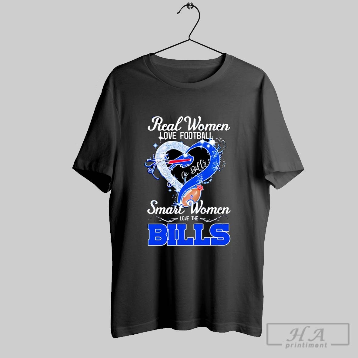 Official Real Women Love Football Smart Women Love The Buffalo Bills 2025 Heart Tee Shirt
