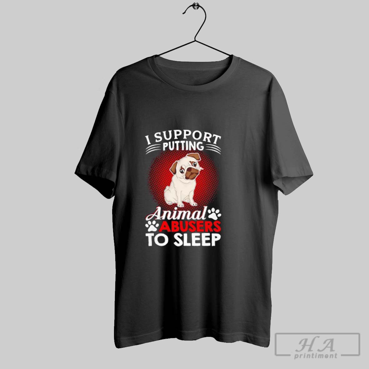 Official Recue Dog Lover I Support Putting Animal Abusers To Sleep Shirt