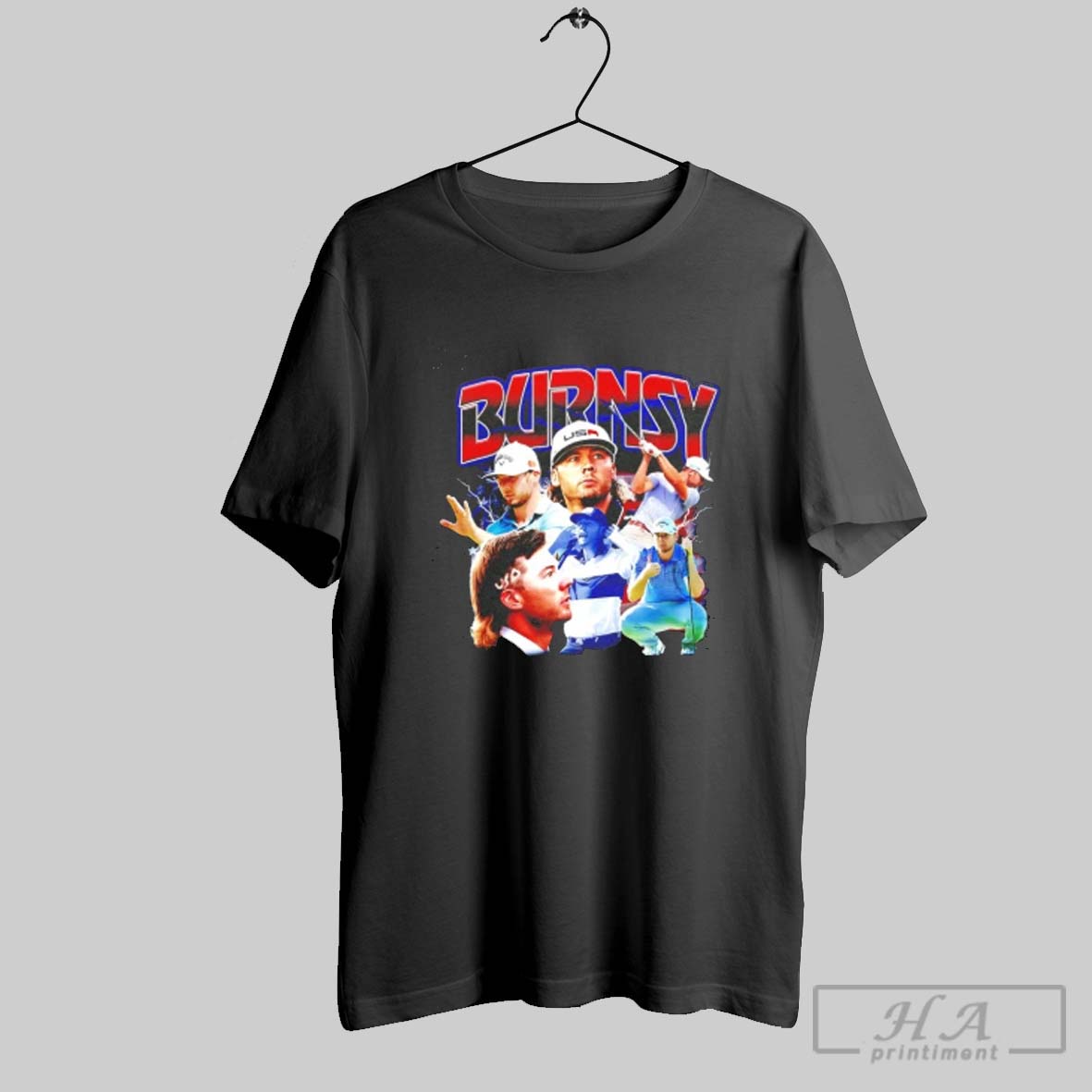 Official Sam Burns Ryder Cup Burnsy Golfer Tee Shirt