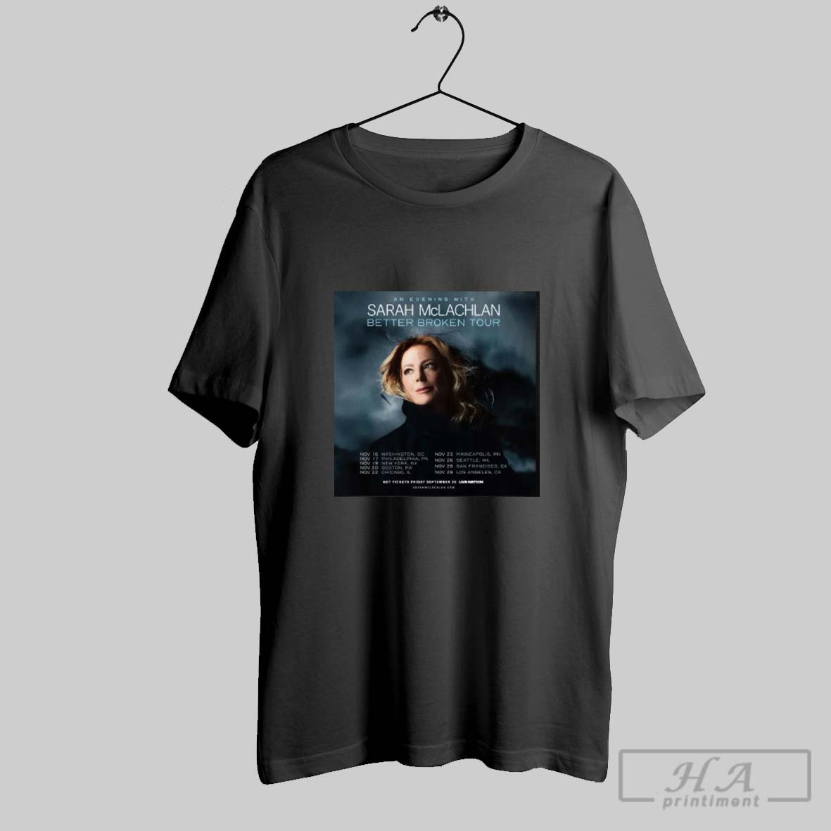 Official Sarah Mclachlan Launching Better Broken Tour 2025 Shirt