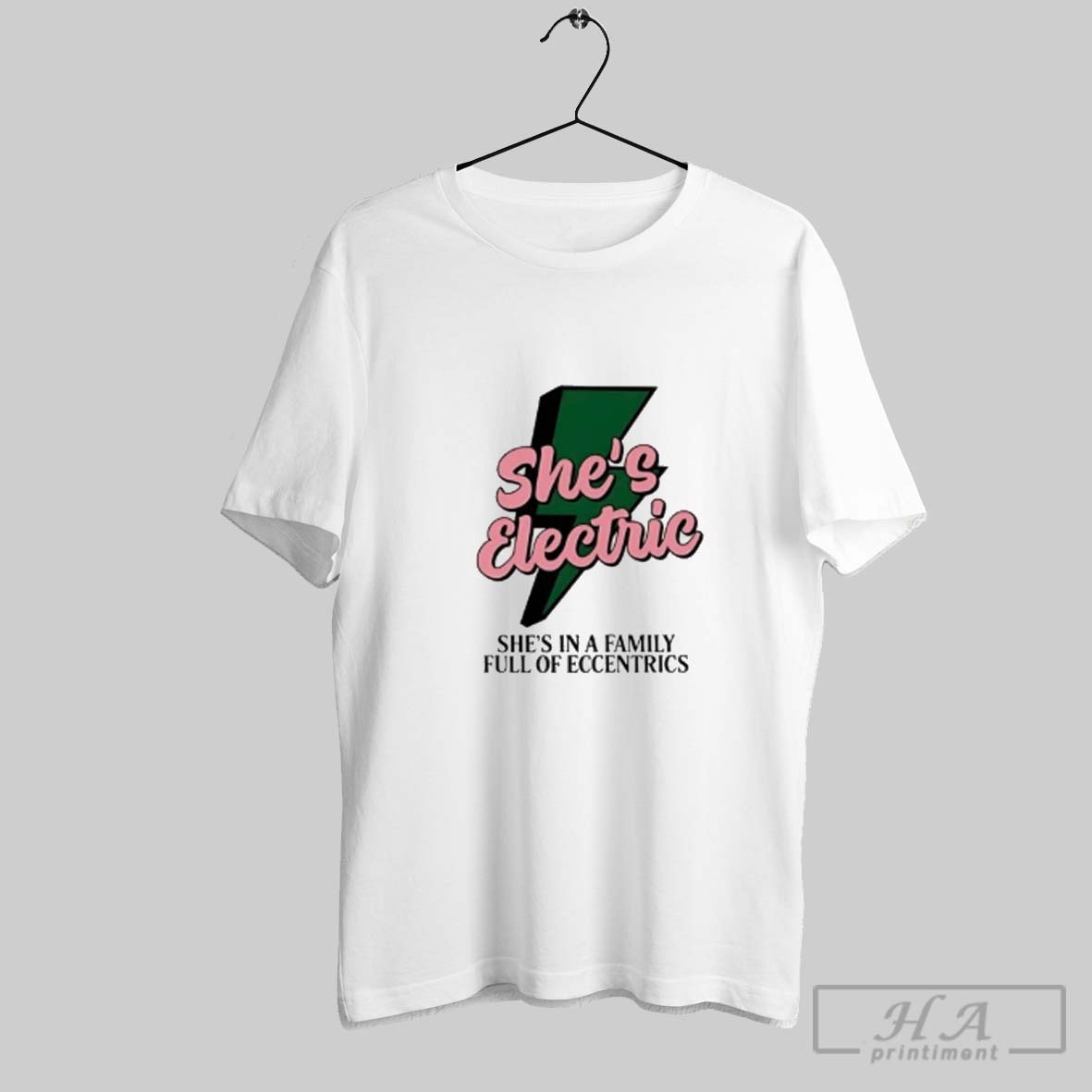 Official Shes Electric Shes In A Family Full Of Eccentrics Tee Shirt