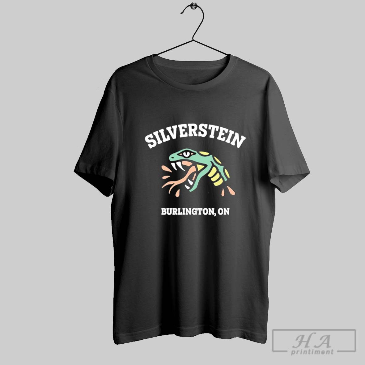 Official Silverstein Burlington On Snake Head Tee Shirt