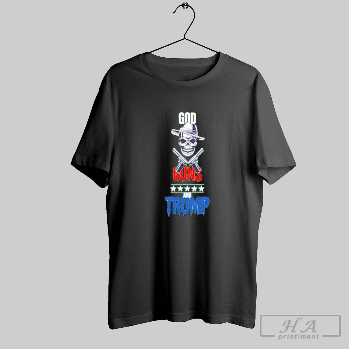 Official Skull God Guns And Trump 2025 Shirt