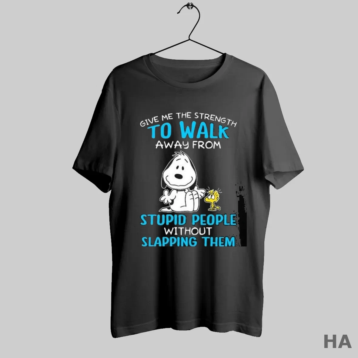 Official Snoopy And Woodstock Give Me The Strength To Walk Away From Stupid People Without Slapping Them T Shirt