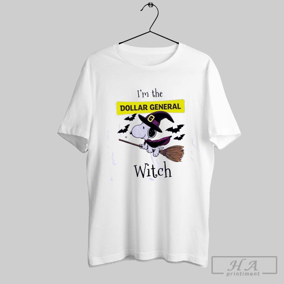 Official Snoopy Im The Dollar General Witch Halloween Classic Shirt
