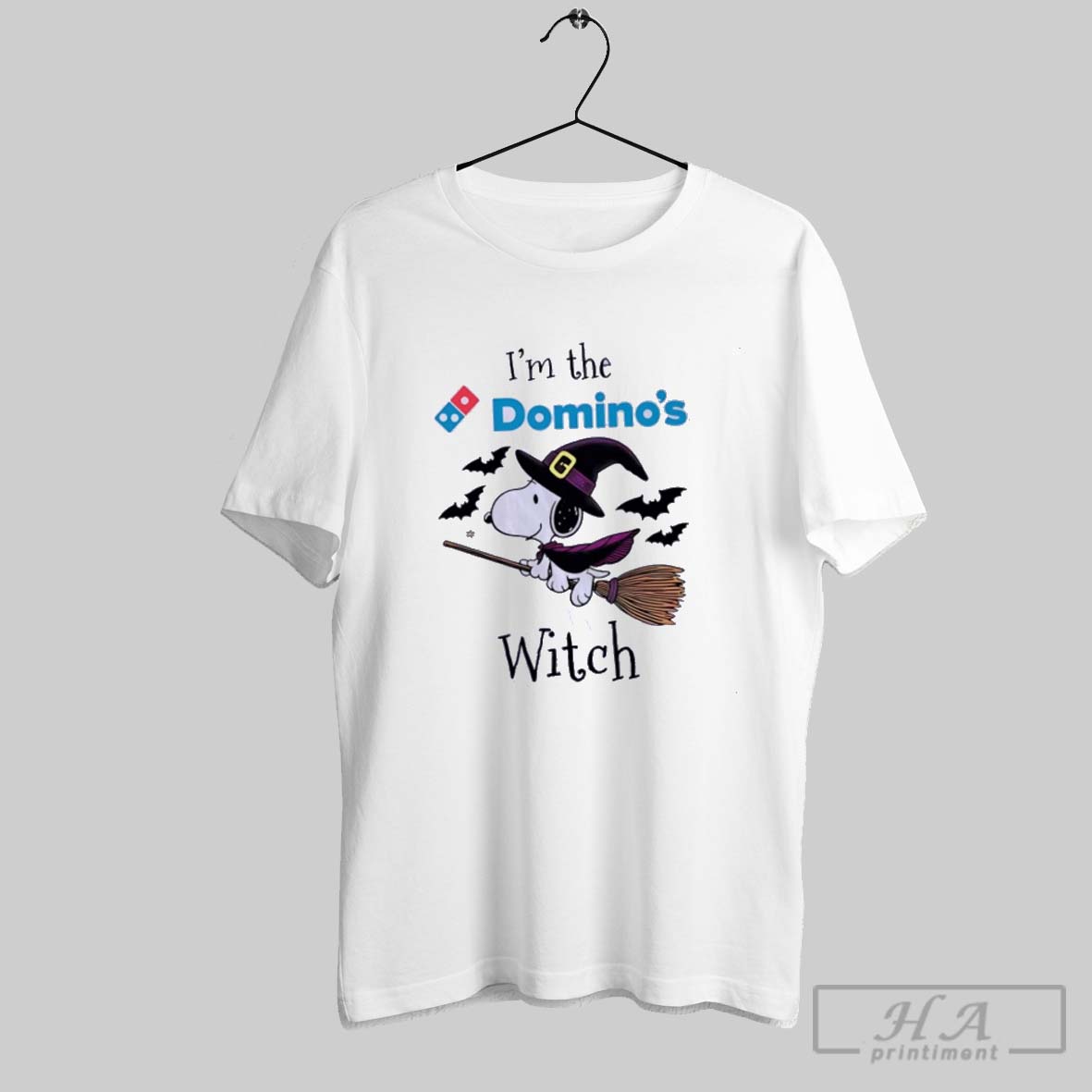 Official Snoopy Im The Dominos Witch Halloween Classic Shirt