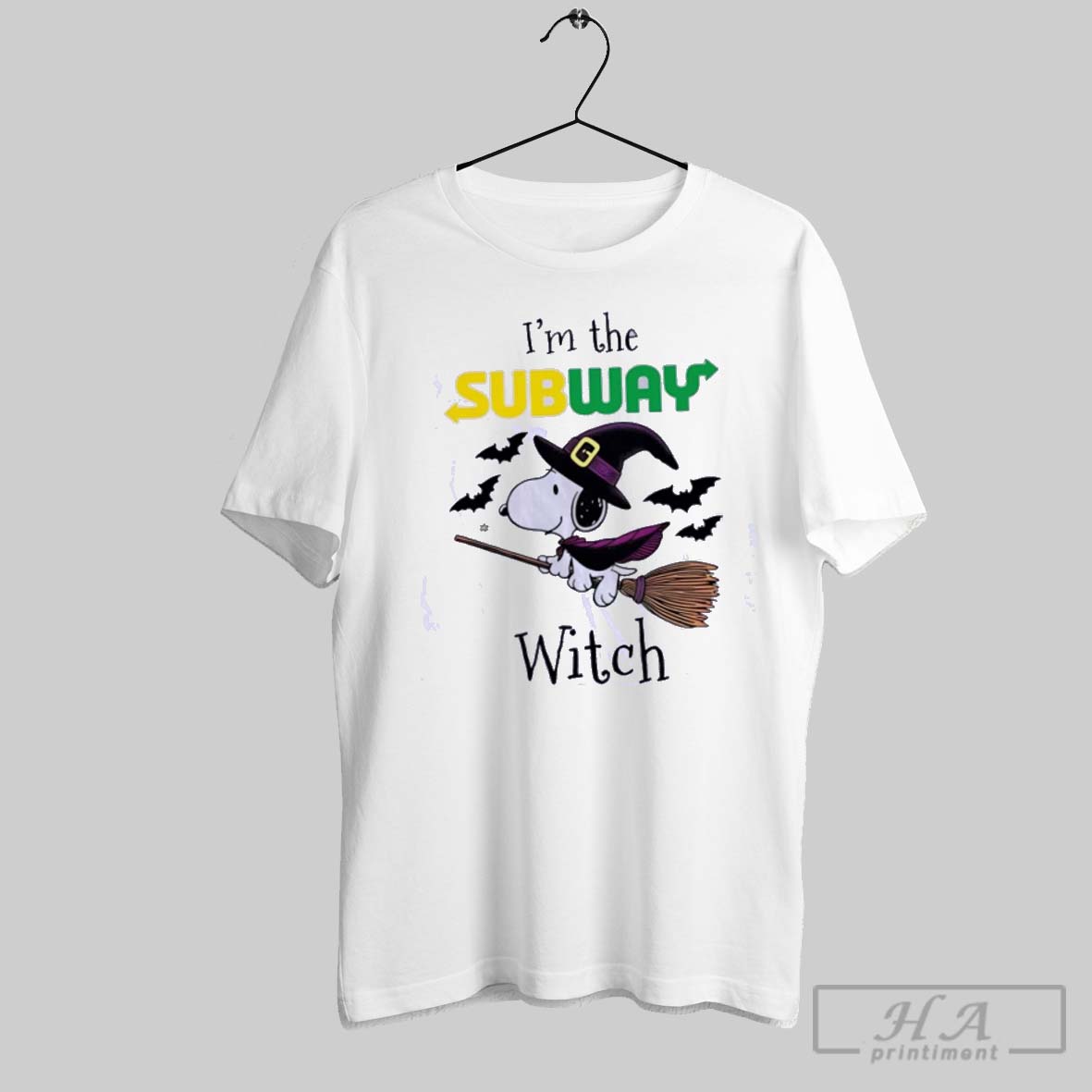 Official Snoopy Im The Subway Witch Halloween Classic Shirt