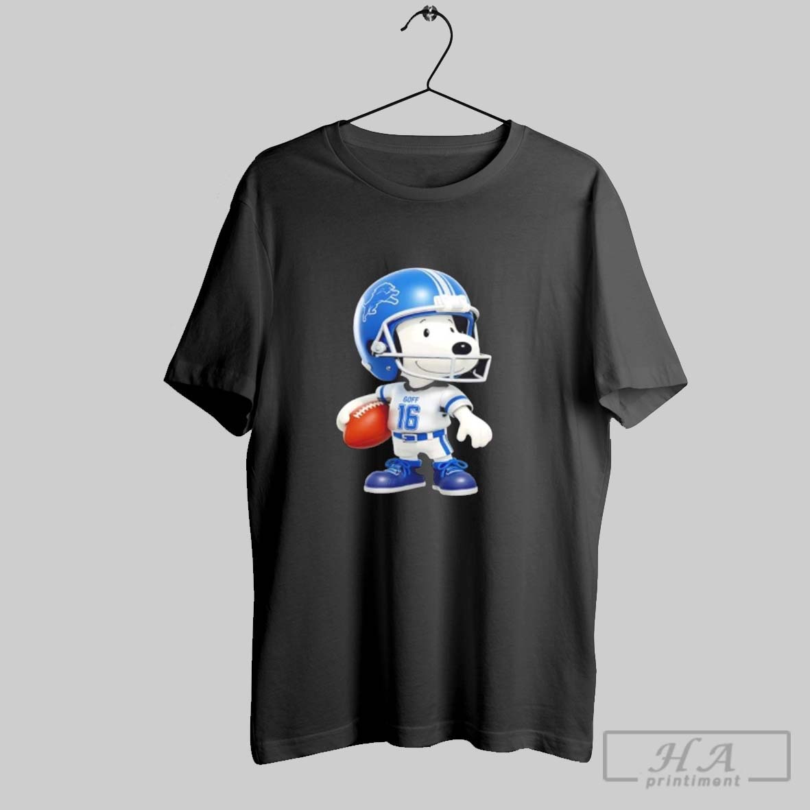 Official Snoopy Wearing Detroit Lions Football Shirt