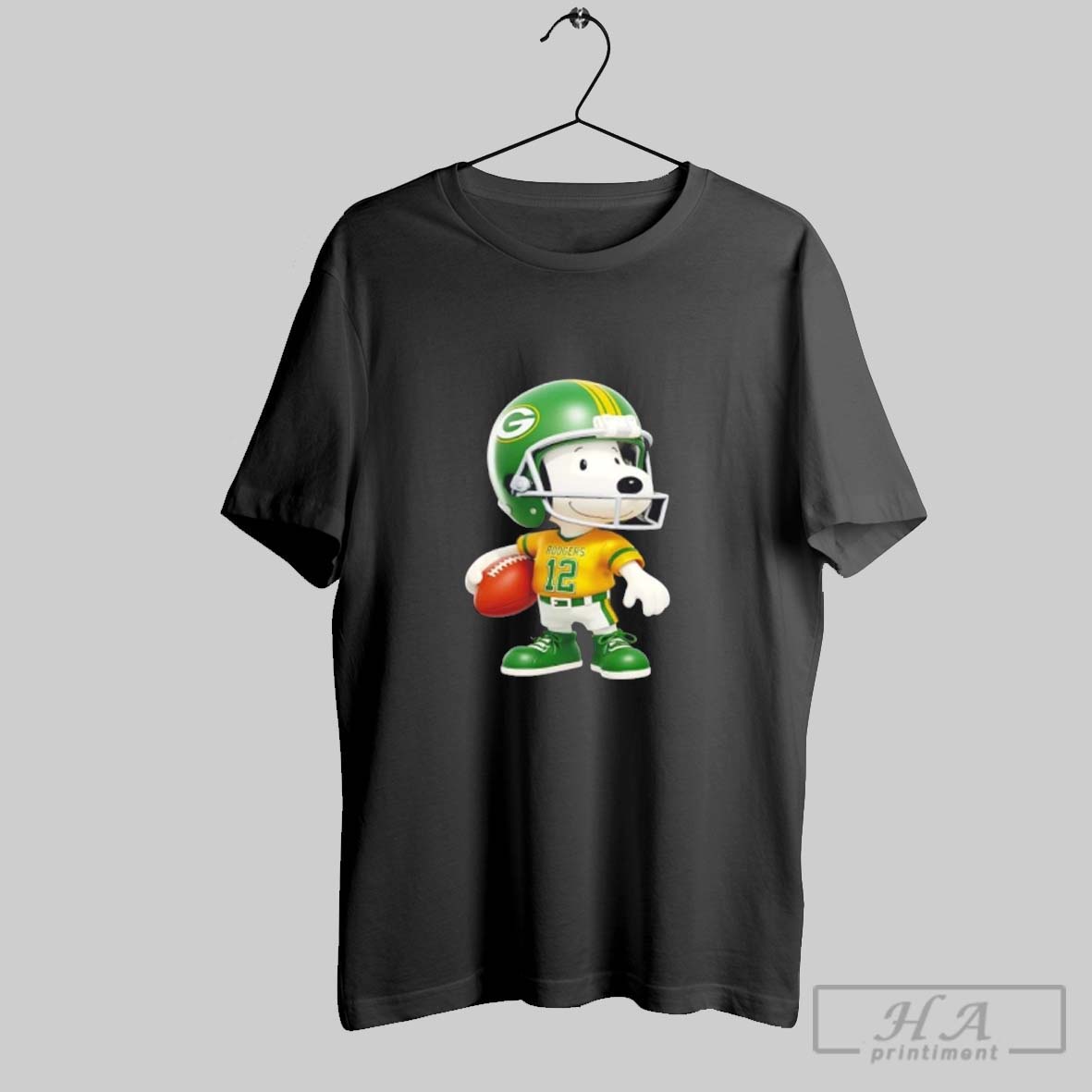 Official Snoopy Wearing Green Bay Packers Football Shirt