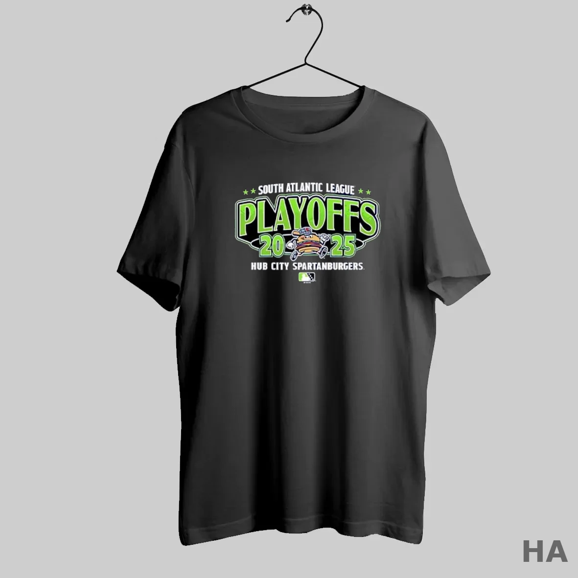 Official South Atlantic League Playoffs 2025 Hub City Spartanburgers Baseball T Shirt