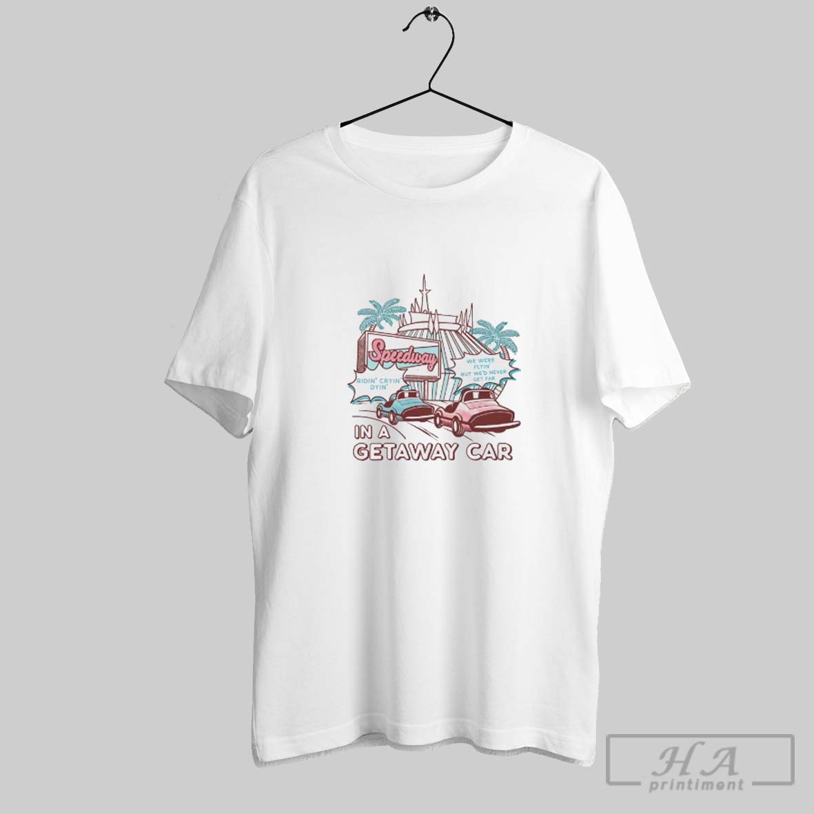 Official Speedway In A Getaway Car Riding Crying Dying Shirt