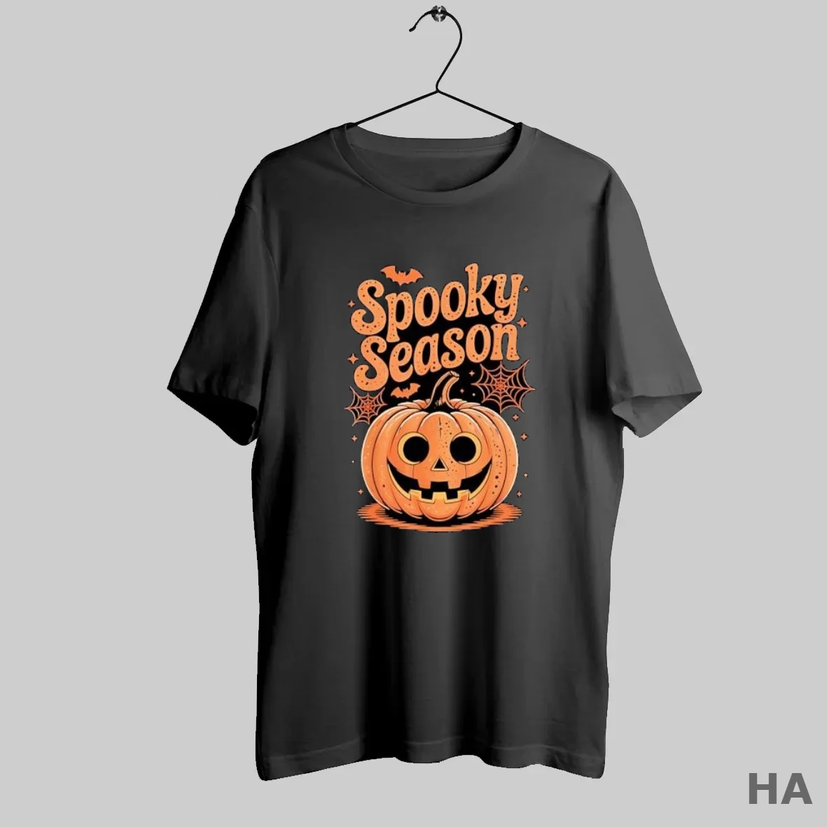 Official Spooky Season Funny Pumpkin Halloween Bats Spiderweb T Shirt