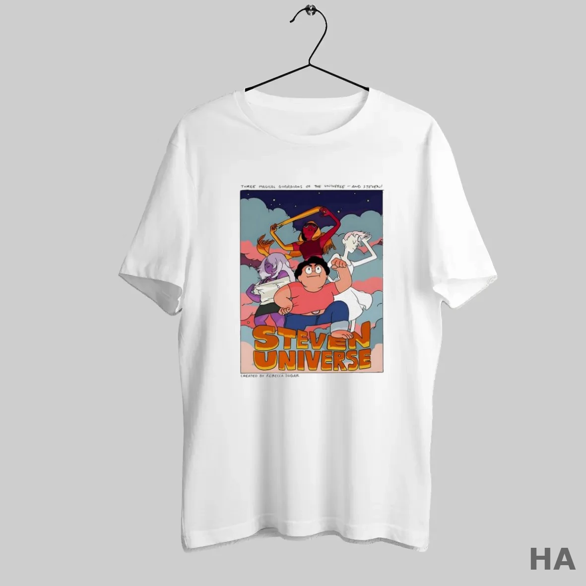 Official Steven Universe Three Magical Guardians Of The Universe And Steven T Shirt