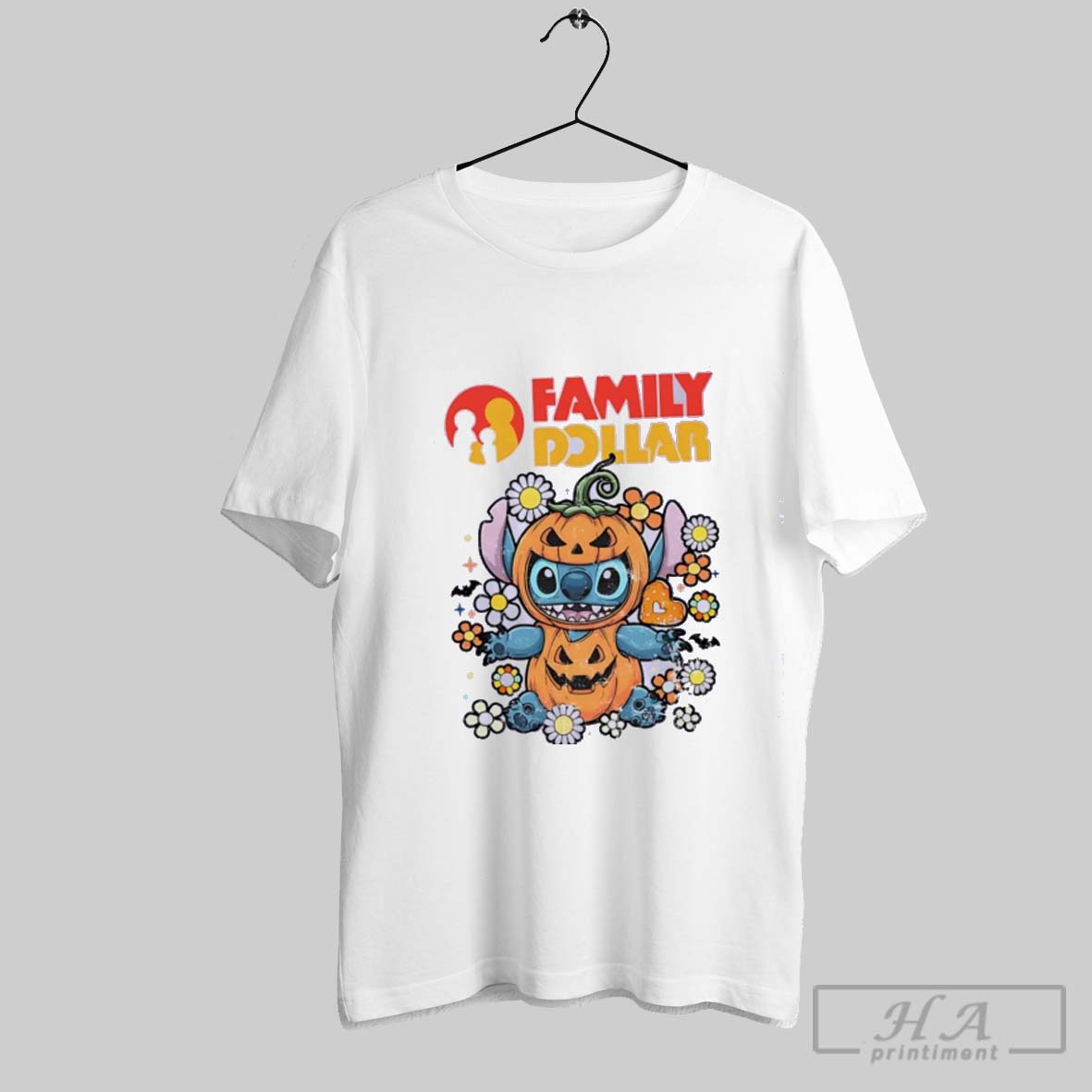 Official Stitch Pumpkin Family Dollar Happy Halloween Classic Shirt