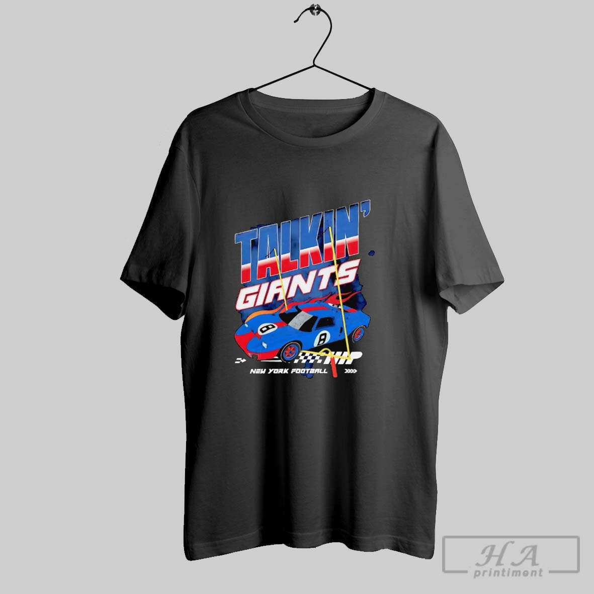 Official Talkin Giants Race Car New York Football Shirt