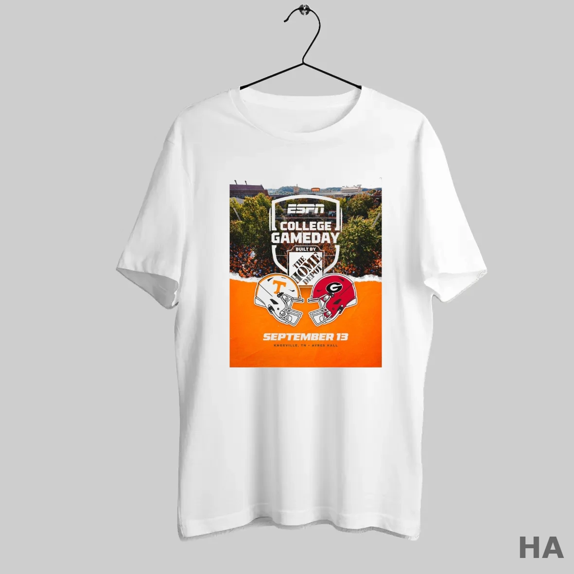 Official Tennessee Vols Vs Georgia Bulldogs Espns College Gameday September 13 2025 Knoxville Tennessee T Shirt