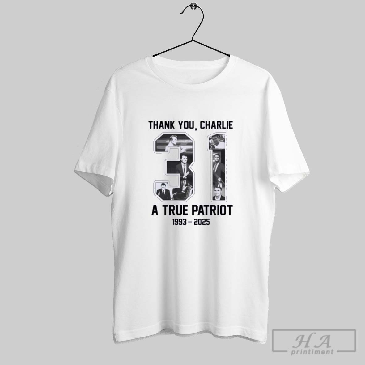 Official Thank You Charlie 31 Years 1993 2025 Free Speech T Shirt Shirt