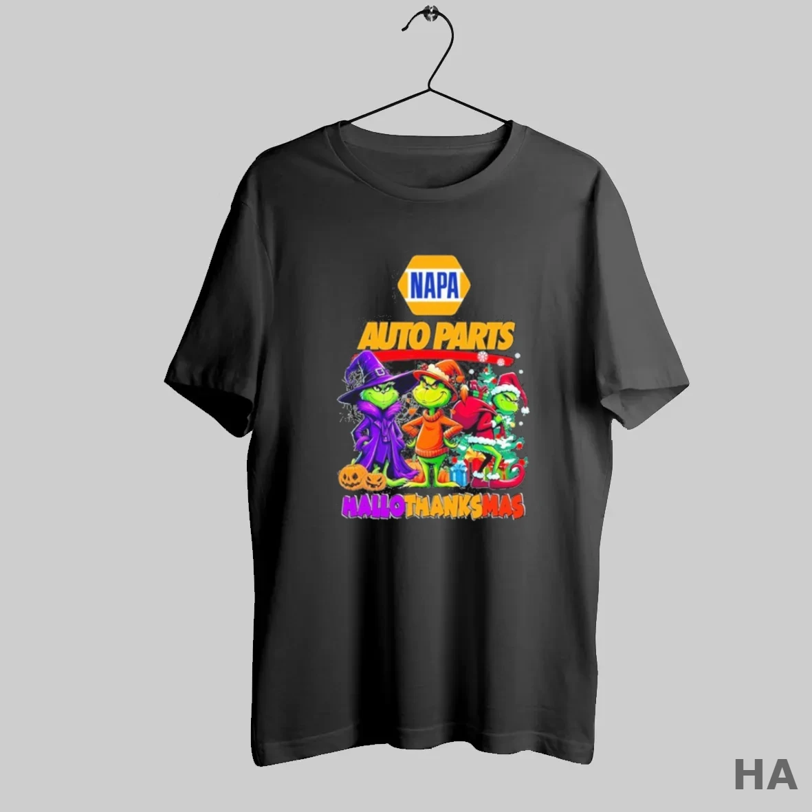 Official The Grinch Napa Auto Parts Logo Hallothanksmas T Shirt