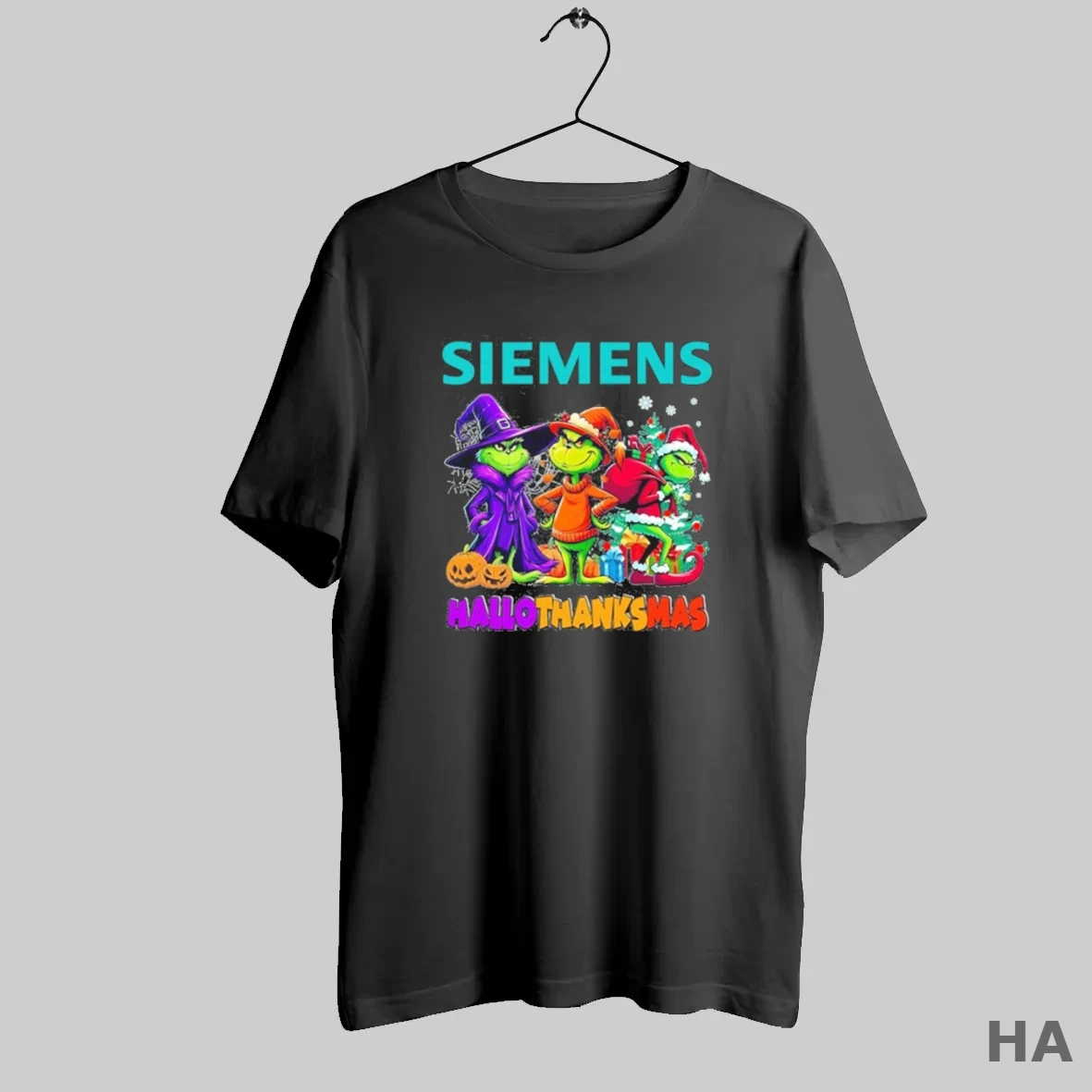 Official The Grinch Siemens Logo Hallothanksmas T Shirt
