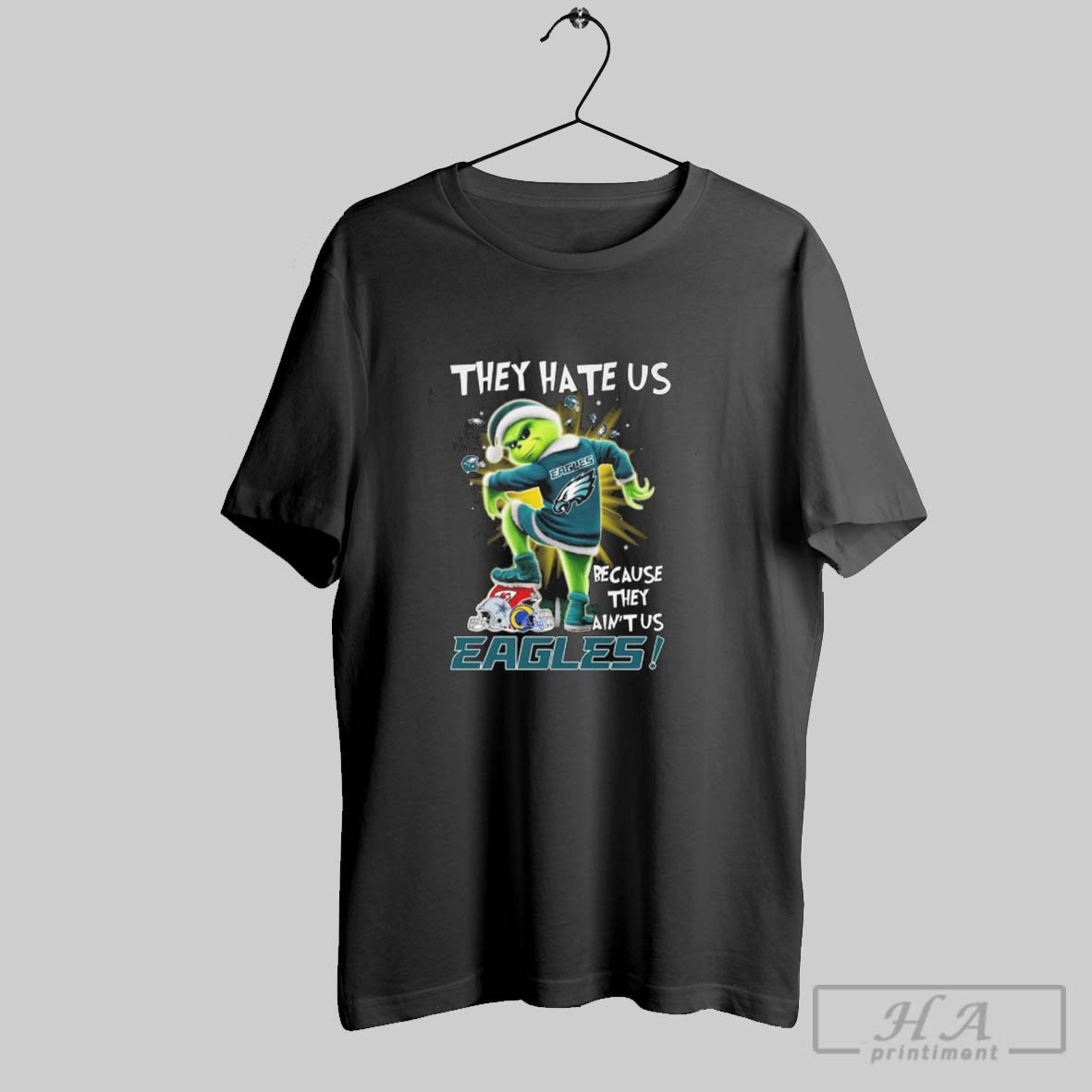 Official The Grinch They Hate Us Because They Aint Us Eagles Shirt