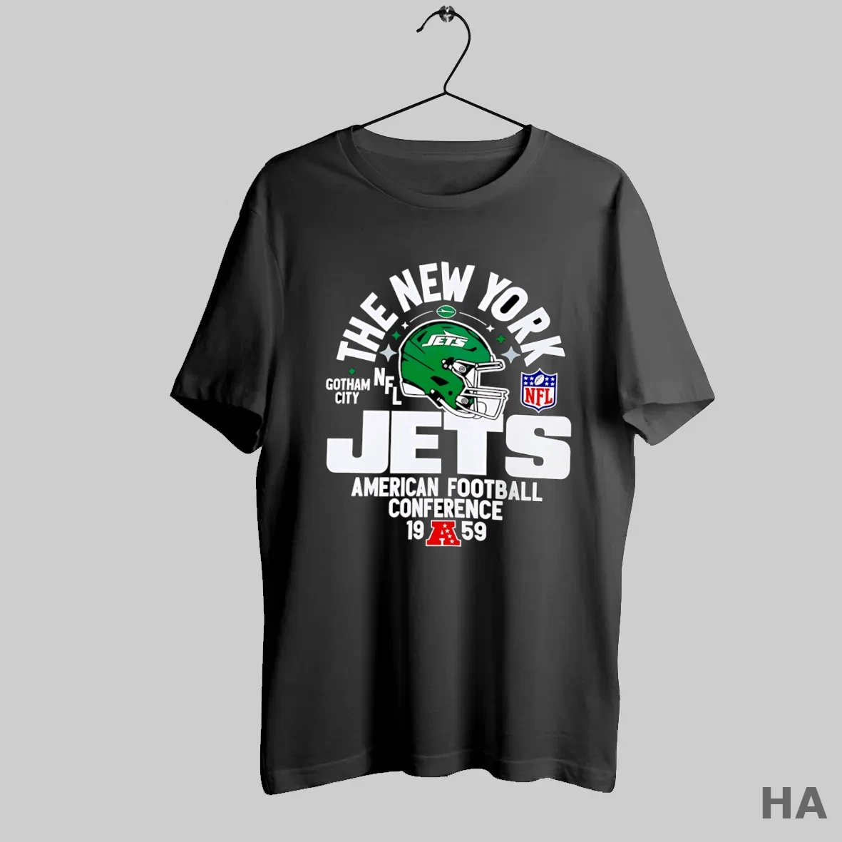 Official The New York Jets Gotham City American Football Conference 1959 Helmet T Shirt