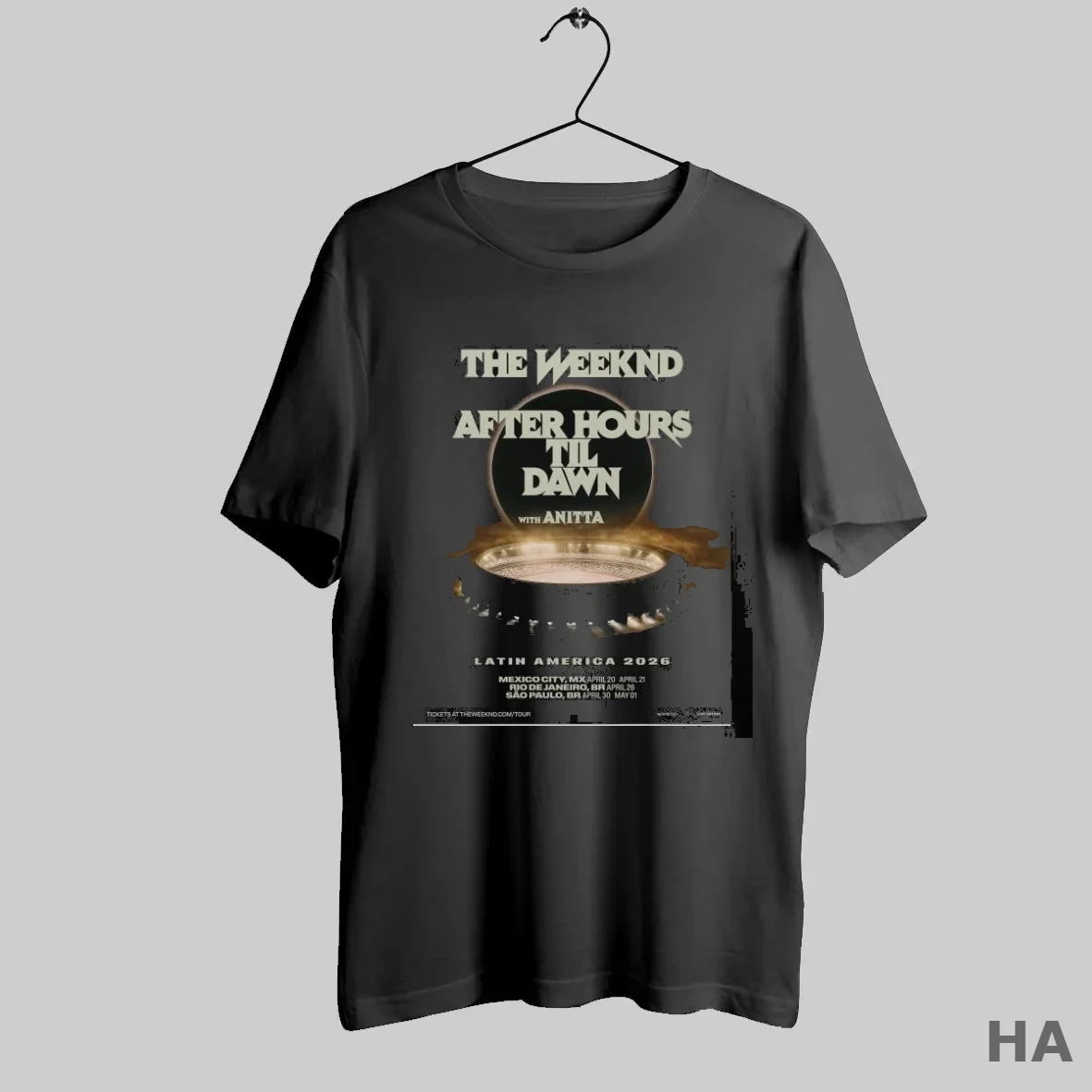 Official The Weeknd After Hours Til Dawn Stadium Latin America Tour Dated List 2026 With Anitta T Shirt