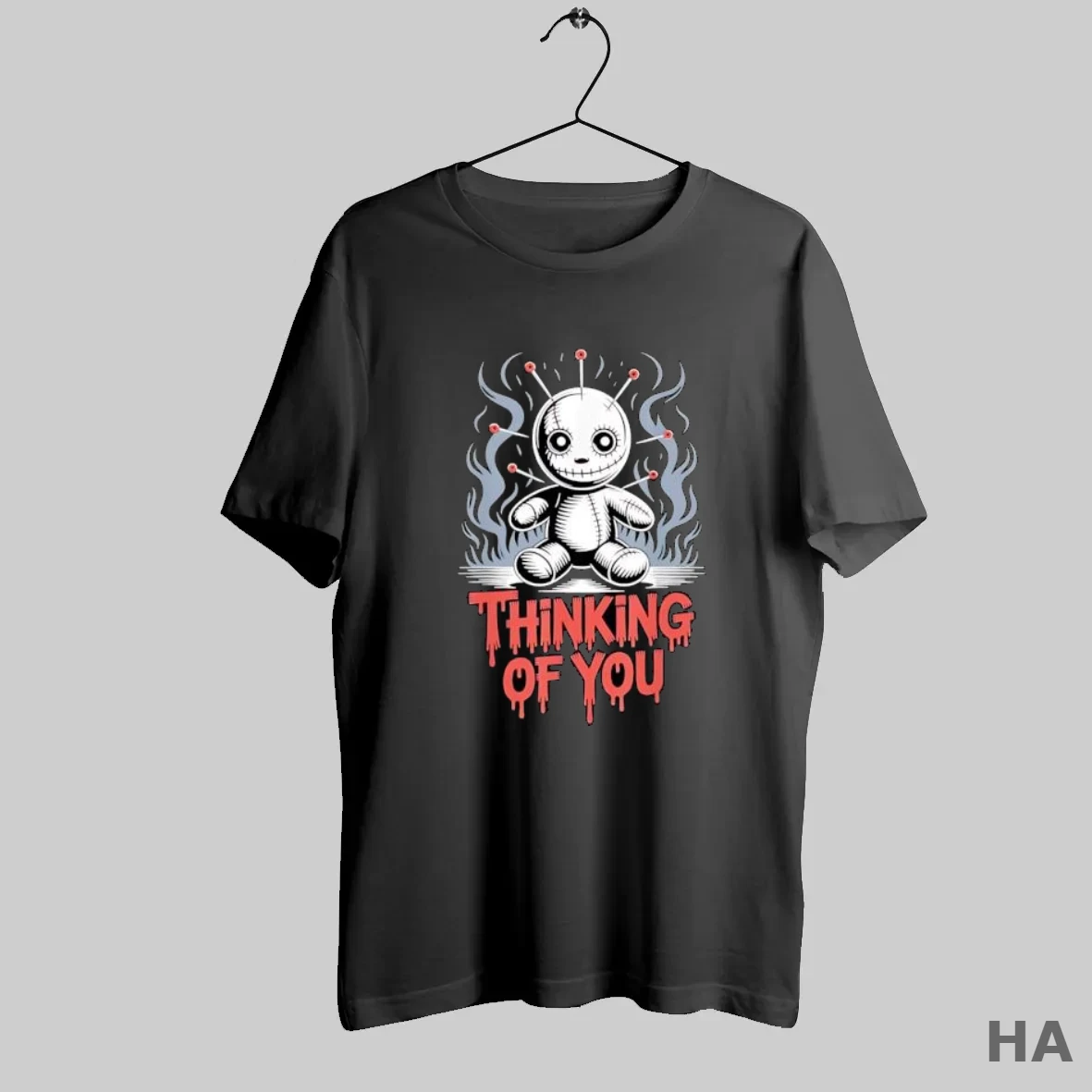 Official Thinking Of You Voodoo Doll With Pins T Shirt