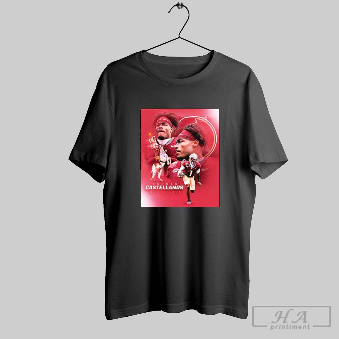 Official Thomas Castellanos Qb 1 Florida State Seminoles Football Graphic T Shirt Shirt