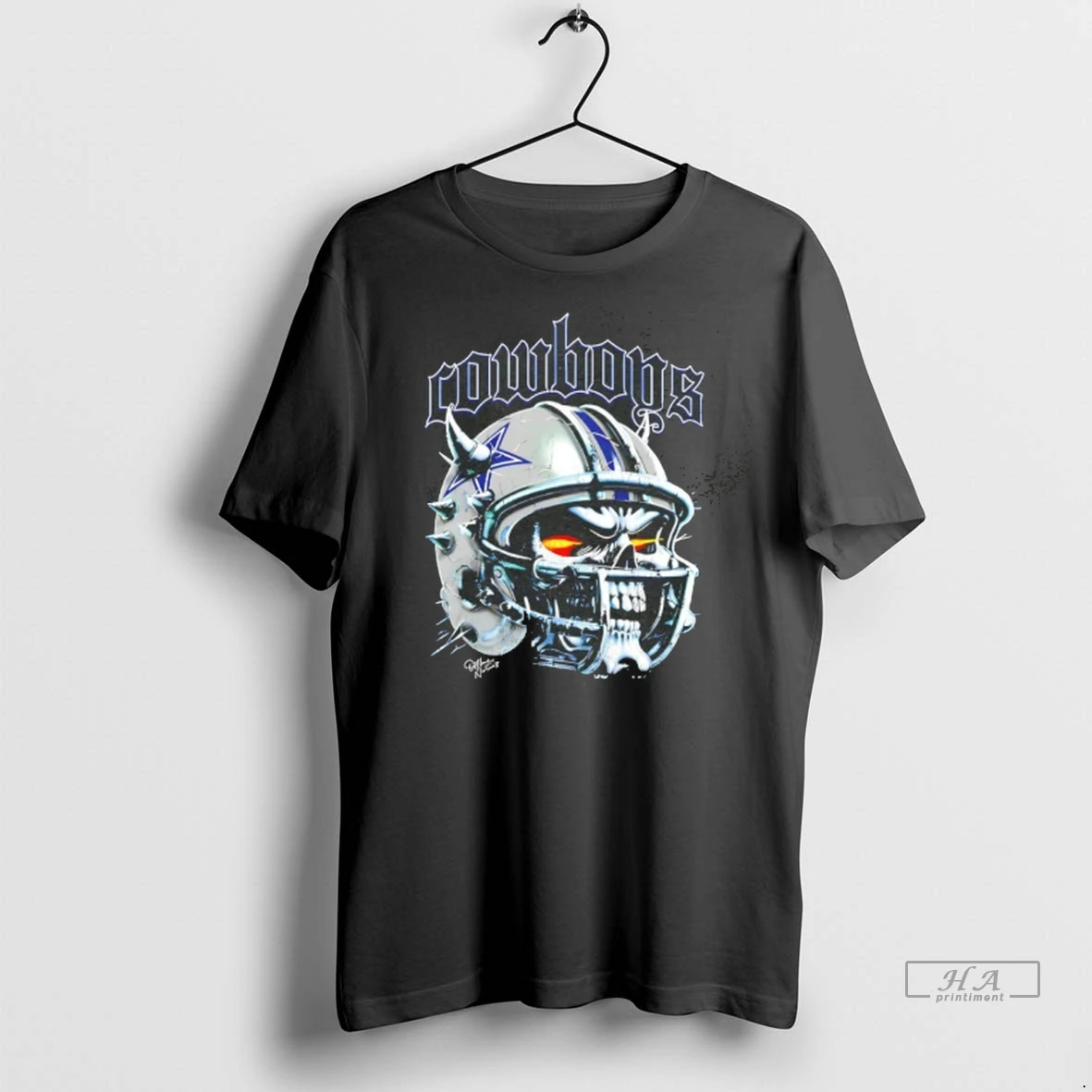 Official Trendy Dallas Cowboys Skull Helmet Graphic Tee Shirt Sweater