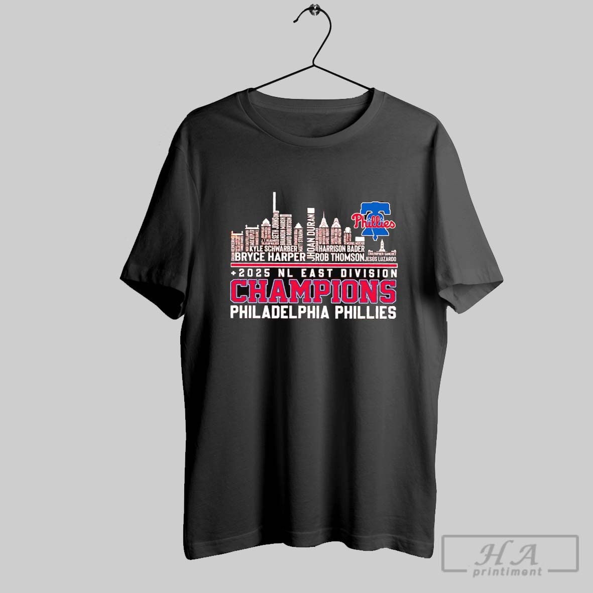 Official Trendy Philadelphia Phillies 2025 Nl East Division Champions Players Names Shirt