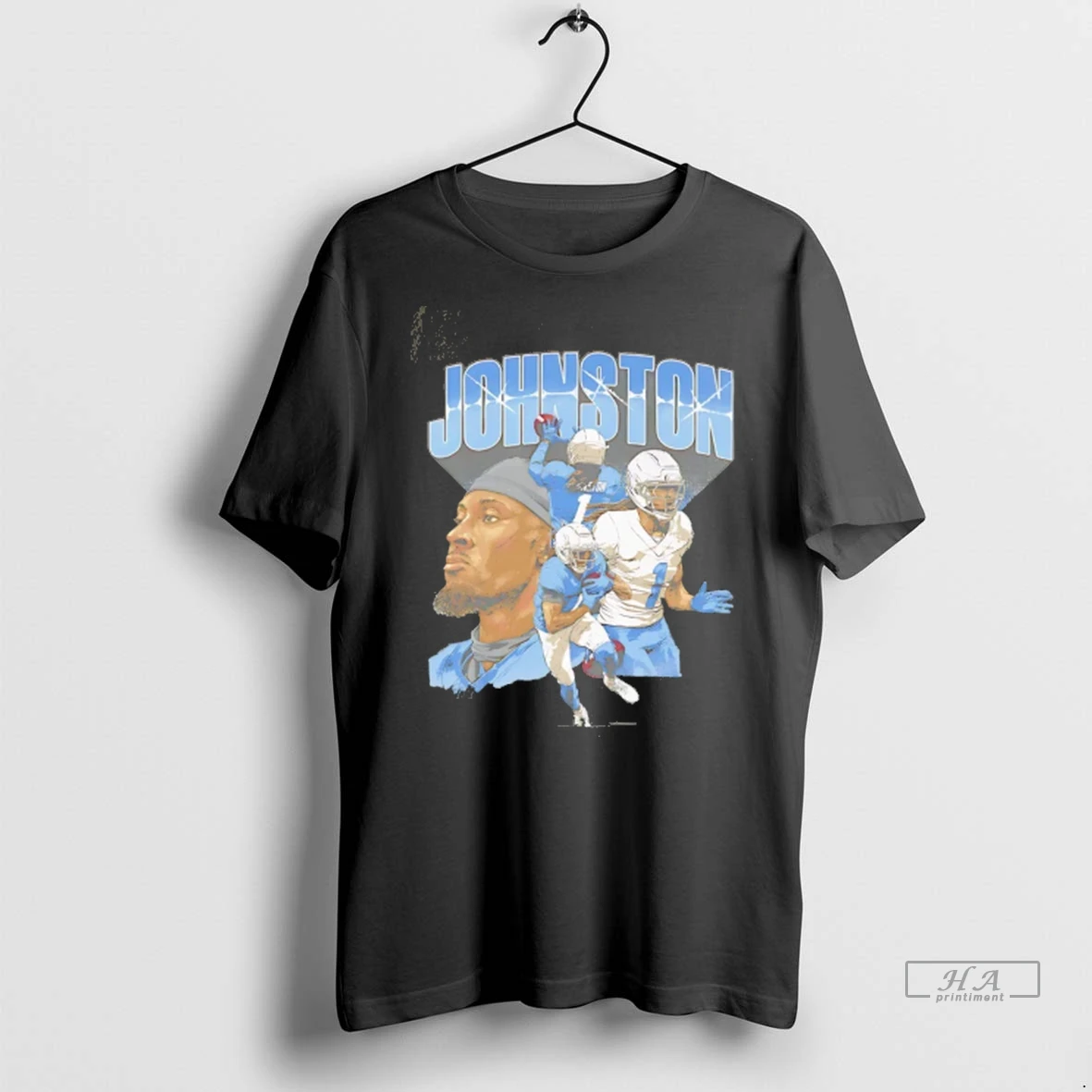 Official Trendy Quentin Johnston Los Angeles Chargers Collage Cartoon Tee Shirt Sweater