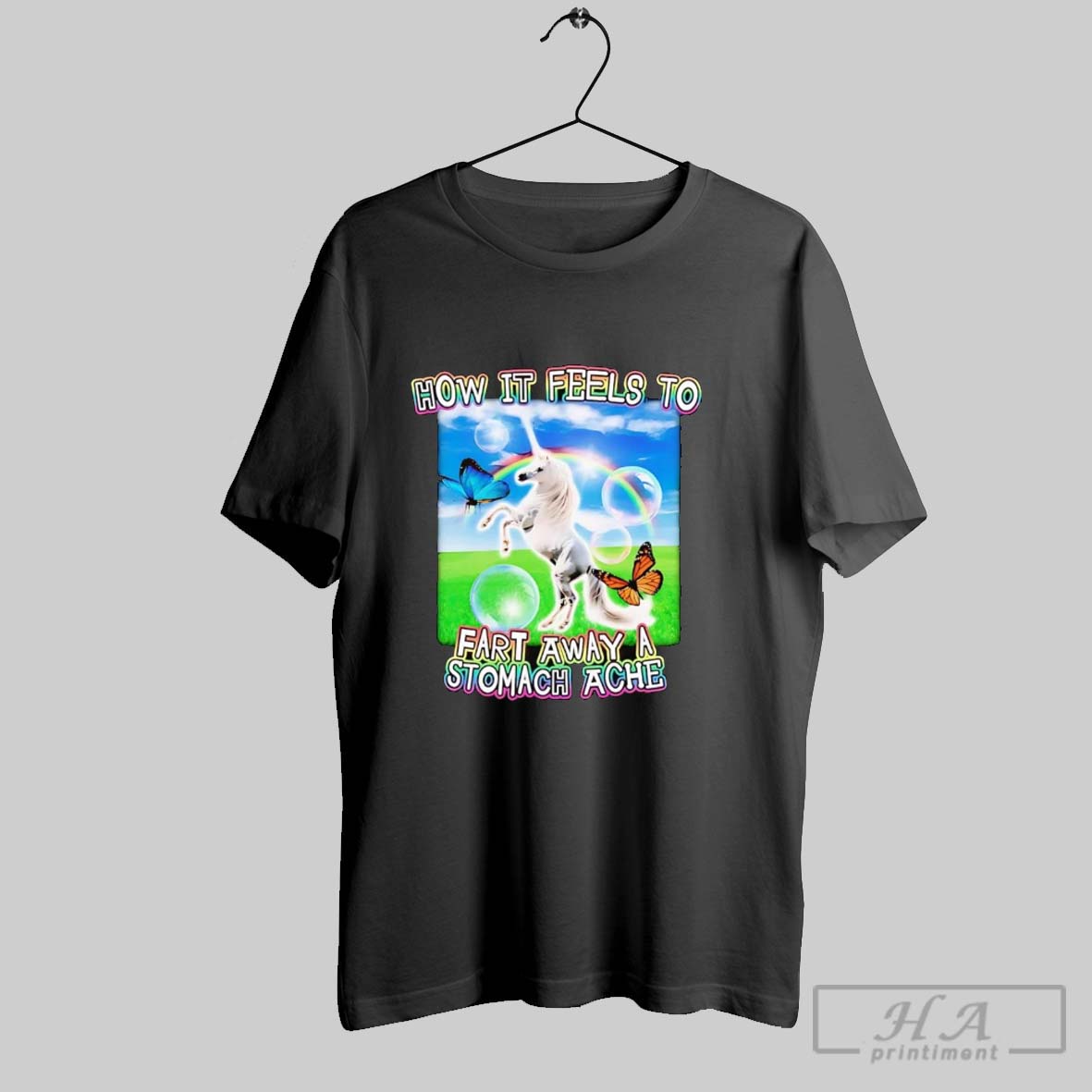 Official Trendy Unicorn How It Feels To Fart Away A Stomach Ache Shirt