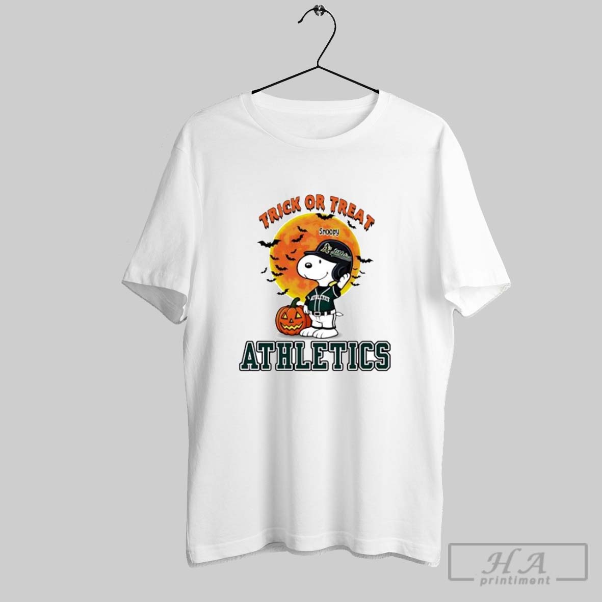 Official Trick Or Treat Athletics Snoopy Halloween Shirt