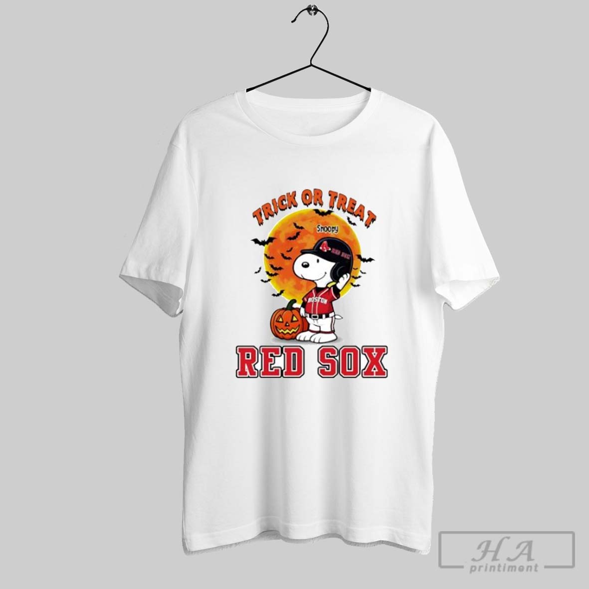 Official Trick Or Treat Boston Red Sox Snoopy Halloween Shirt
