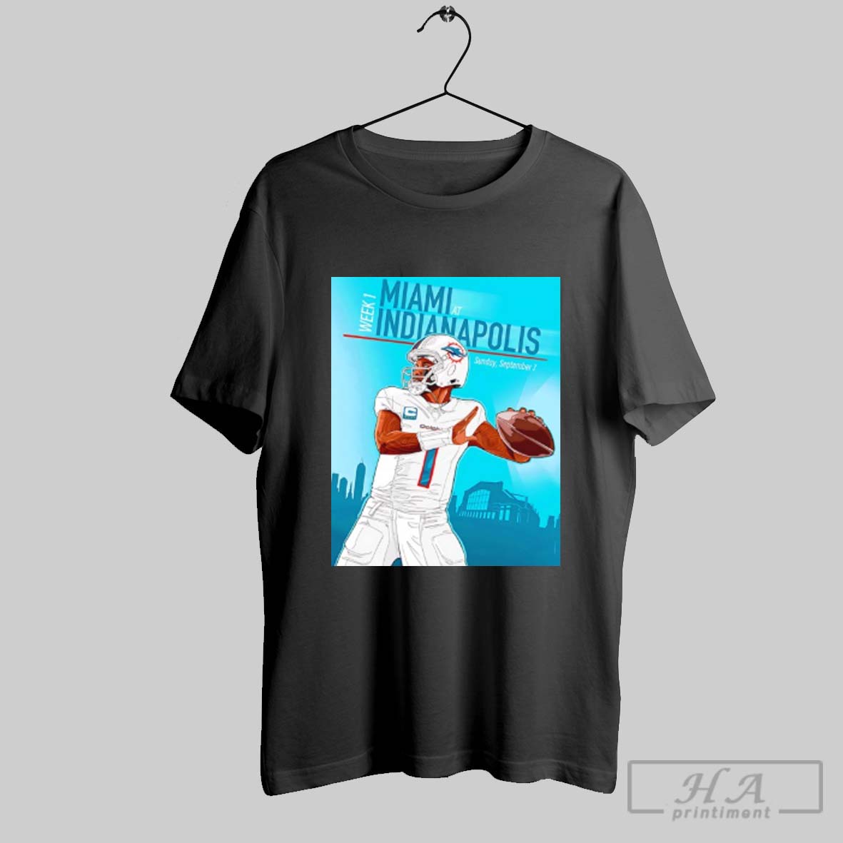 Official Tua Tagovailoa Miami Dolphins Week 1 Miami At Indianapolis Sunday September 7 Shirt Tee Shirt