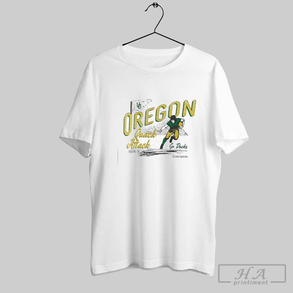 Official University Of Oregon Ducks Quick Attack Go Ducks Autzen Stadium Ladies Shirt