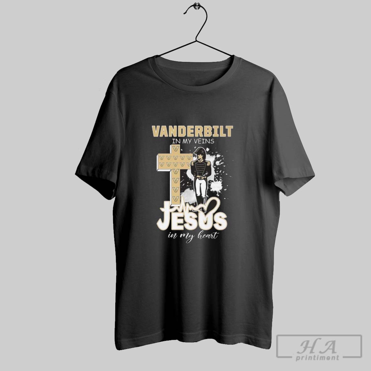 Official Vanderbilt Commodore Mascot In My Veins Jesus In My Heart 2025 Shirt
